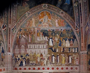 A Igreja Militante e Triunfante, na Capela Espanhola, c. 1369